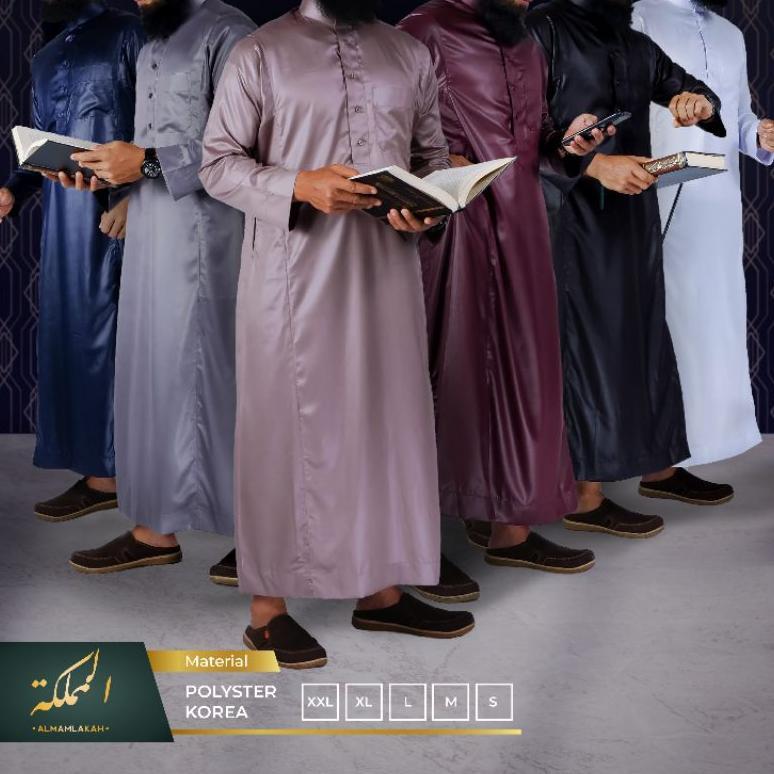 BESTPROMO JUBAH ALMAMLAKAH POLYSTER KOREA JUBAH PRIA PREMIUM JUBAH COWOK SLIM FIT