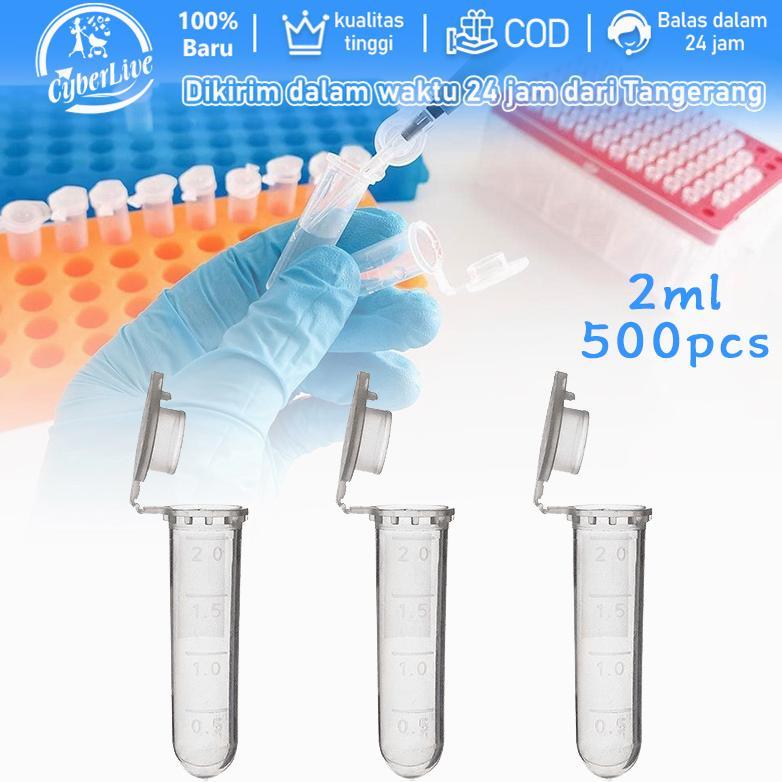 [ New ] New PCR Tube 500pcs Eppendorf Tube 2ml Centrifuge Tube Sample Cup