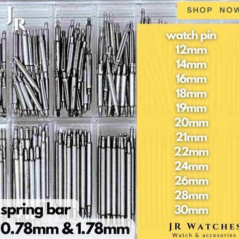 RECOMMENDED PIN SPRING BAR STRAP TALI JAM TANGAN 12 14 16 18 19 20 21 22 24 26 28 30 MM