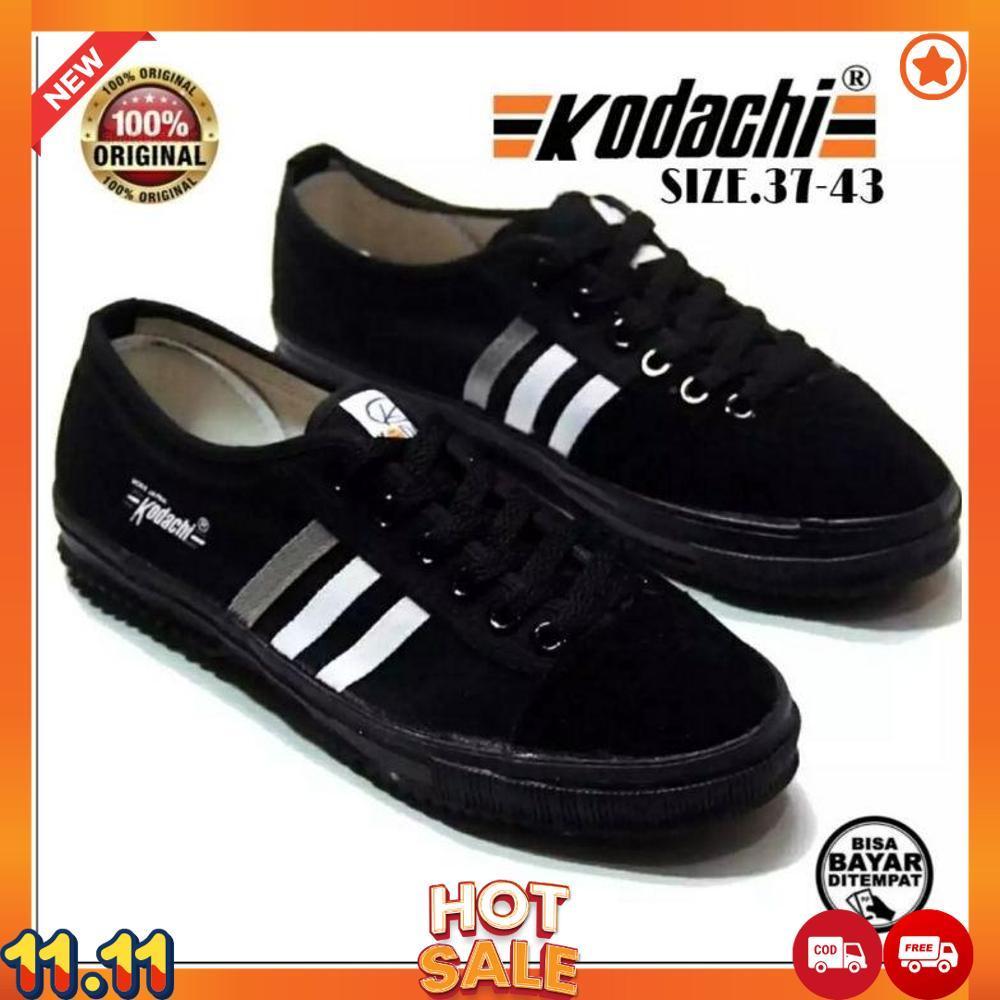 KODACHI 8111 SEPATU KODACI CAPUNG JADUL CLASSIC PRIA HITAM POLOS TALI SIZE 37 SD 43 KEREN KEKINIAN [