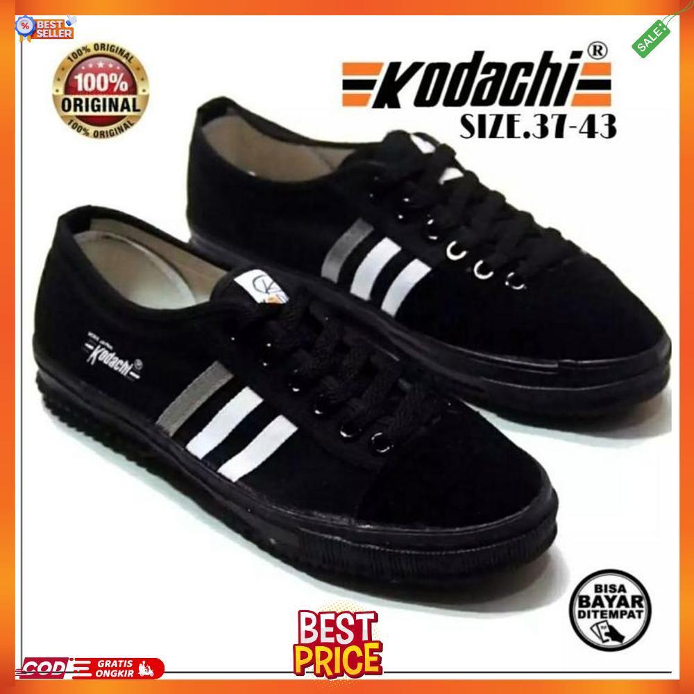 KODACHI 8111 SEPATU KODACI CAPUNG JADUL CLASSIC PRIA HITAM POLOS TALI SIZE 37 SD 43 KEREN KEKINIAN [