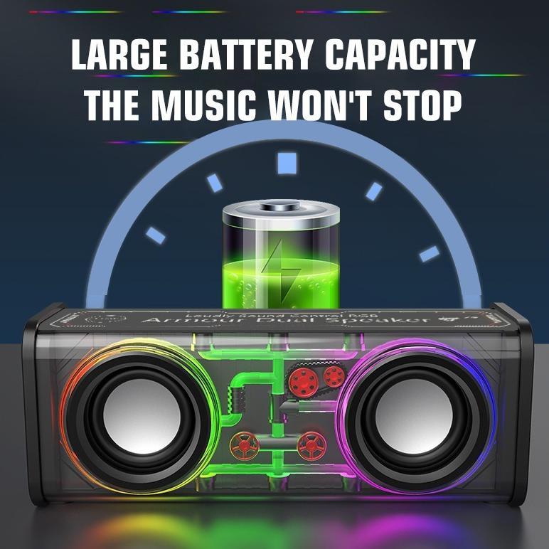 new deals speaker bluetooth subwoofer meriam baja kecil transparan audio portabel nirkabel 13w mecha