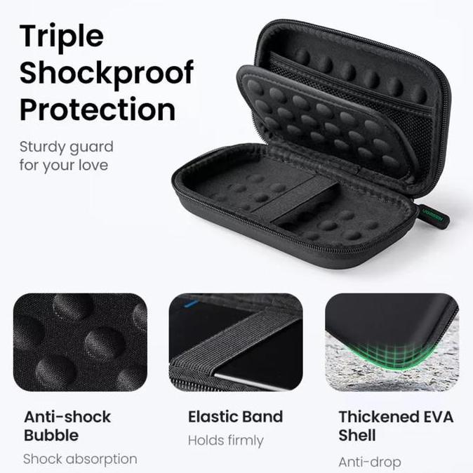 Netyou- Ugreen Case Storage Hardisk Powerbank - Ugreen Hard Case Eva Gadget