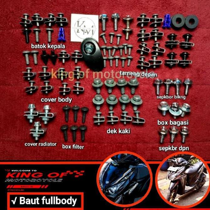 Baut body lengkap Honda Vario Old 125/150 bohlam-baut fullset vario