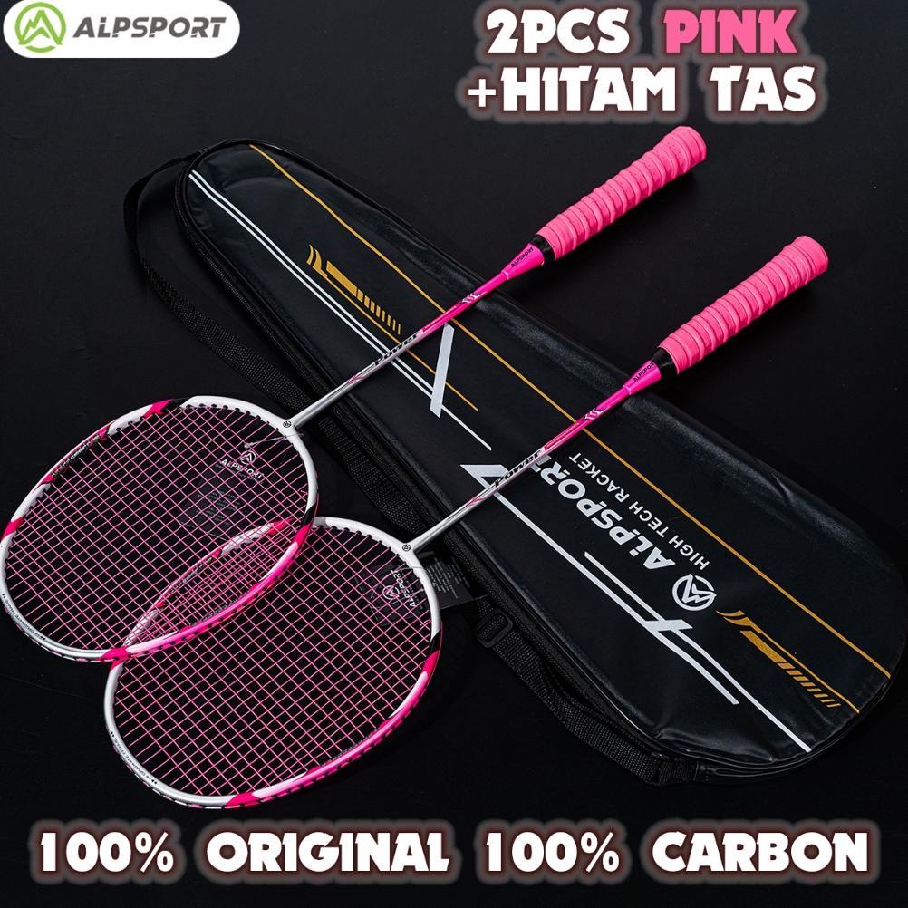 READY STOCK ALPSPORT New Power 4U G5 100% Serat Karbon Penuh Desain Asli 22-28Lbs 24T Raket BuluTang