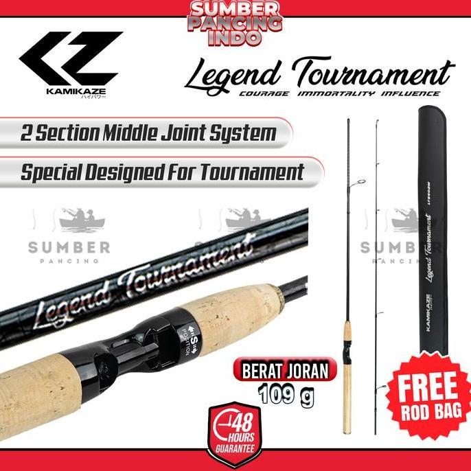 KAMIKAZE Joran Spinning LEGEND TOURNAMENT LTS602M 180cm X50 Carbon Fuji SIC Ring Airfect Reel Seat 2