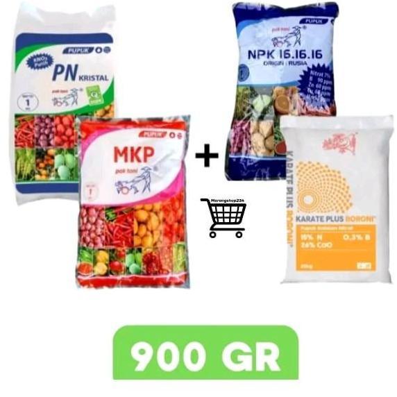 KN03+NKP+BORON+NPK PAKET HEMAT PUPUK BUAH DAN SAYUR MASA GENERATIF urea (TERBAIK) (TERBARU) (TERMURA