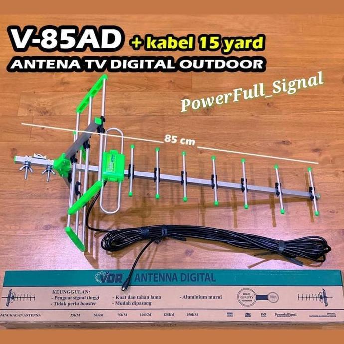 Antena TV Outdoor Digital Sinyal Kuat - Kabel VDR V 85 HD