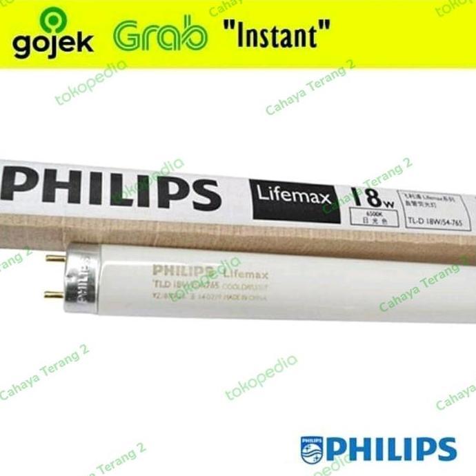 NEON TL-D PHILIPS 18 WATT/LAMPU TL PHILIPS 18W/765 PHILIPS 18W 60CM PM99
