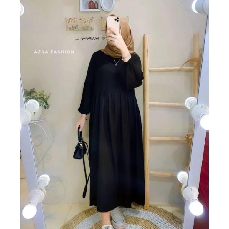 Tahan Lama  Seika Kayla Midi Dress Rayon Twill Premium Jumbo