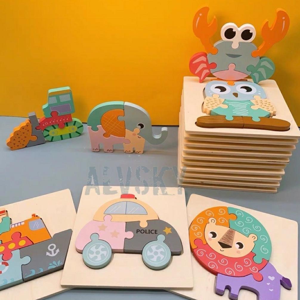 RECOMMENDED PUZZLE MINI PASTEL WOODEN PUZZLE KAYU PUZZLE ANAK MAINAN KAYU PUZZLE
