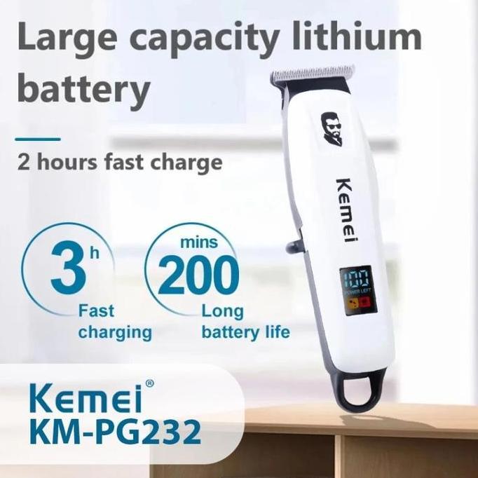Kemei KM-PG232 Hair Clipper Mesin Cukur Rambut Brewok Jenggot
