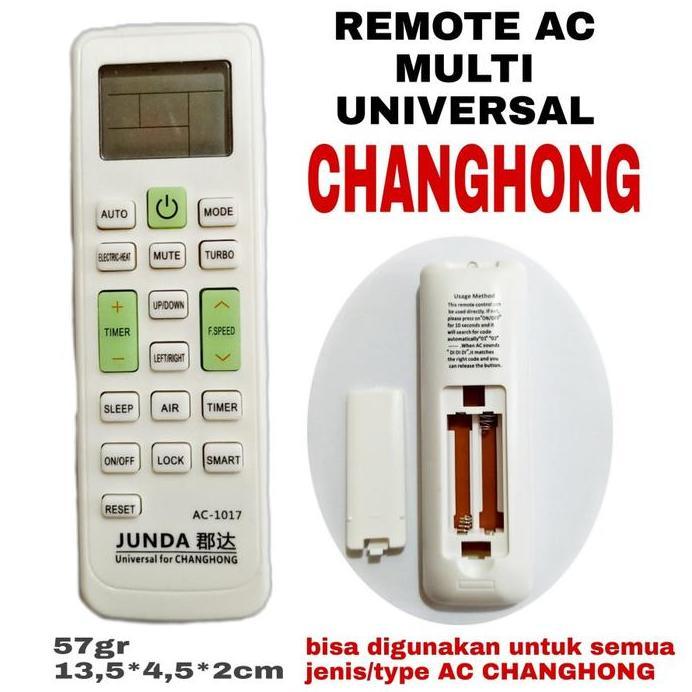 REMOTE AC MULTI UNIVERSAL AC CHANGHONG JUNDA AC-1017