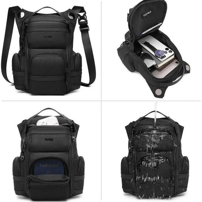 Murah Ozuko Legaro Leg Bag #9816 - Tas Paha Selempang Mini Pria
