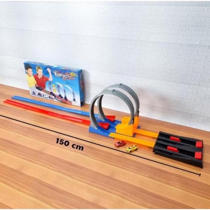 Mainan Anak DIY Track Racing Mobil CITY POWER & RACING EJECTION 40pcs