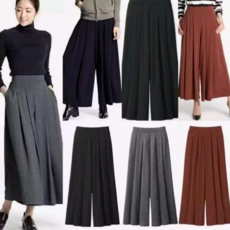 big promo unq comfy wide cullotes/celana kulot import/branded/celana kulot panjang