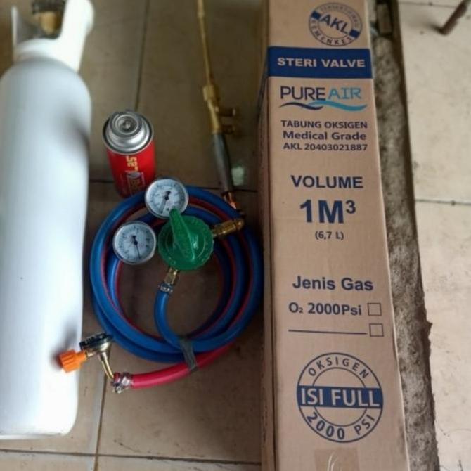 ALAT LAS OKSIGEN TABUNG SATU PAKET SELANG 10 METER BERKULITAS KH99