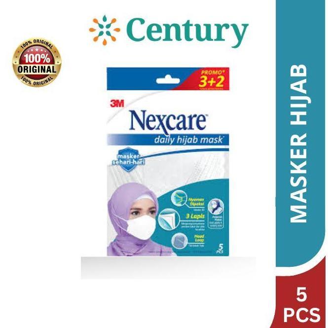 Nexcare Daily Hijab Mask 3's / Masker medis / virus / Masker Hijab