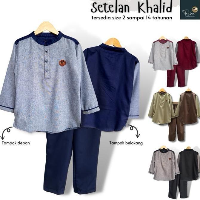 Tabina Setelan Koko Lengan Panjang Anak Laki Laki Seri Khalid
