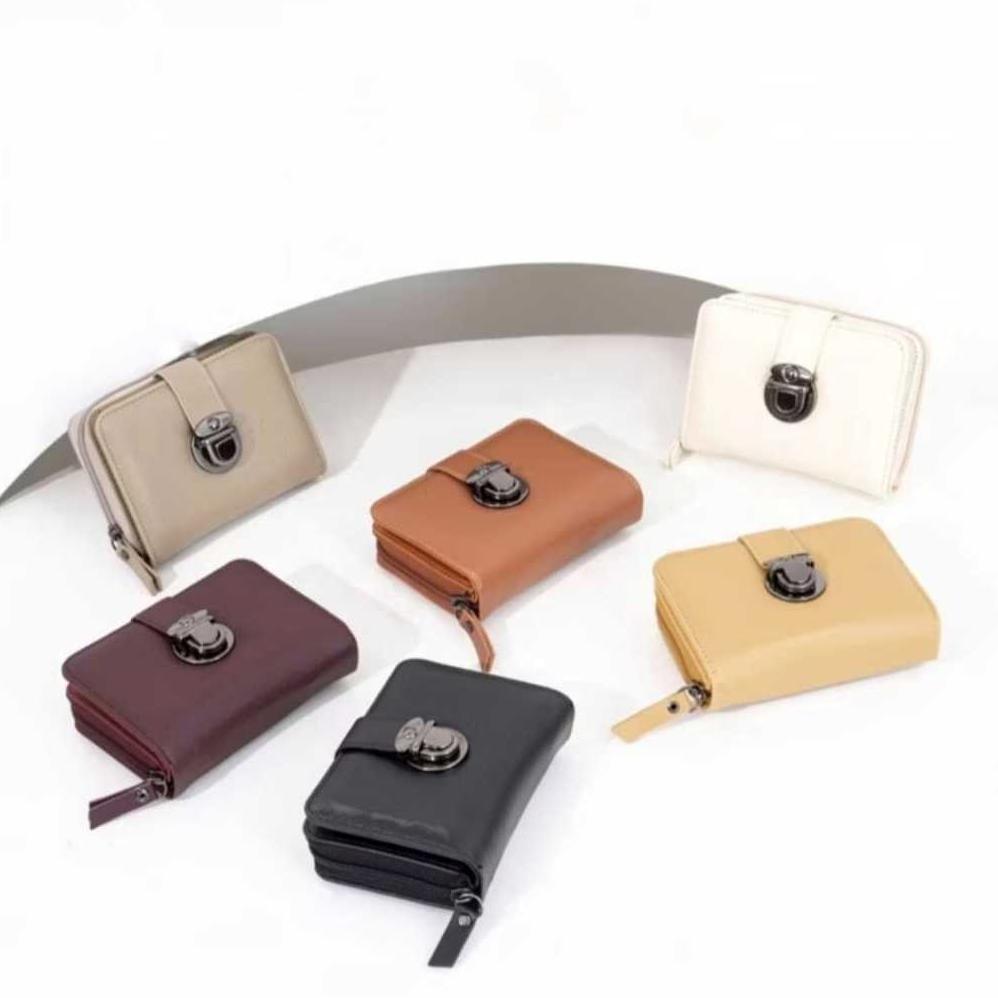 murah dompet wanita lipat elegan bahan cci imitasi