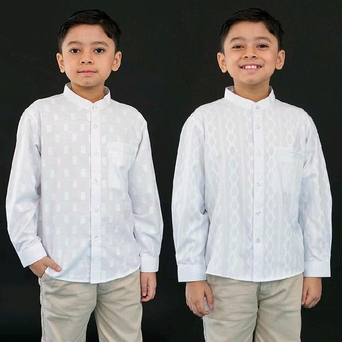 Casella Baju Koko Anak Laki Laki Lengan Panjang | Koko Couple Ayah-Anak Nizar Edition