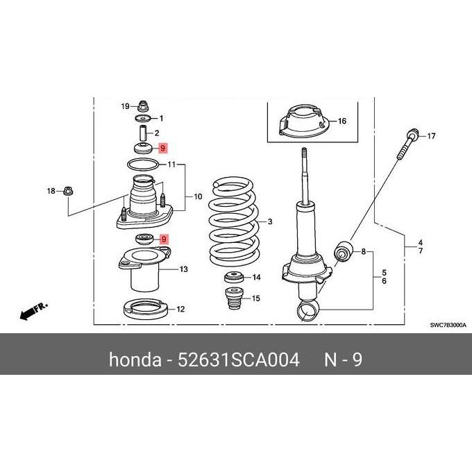Support Karet Suport Shock CRV GEN3 GEN4 2007-2017 Original