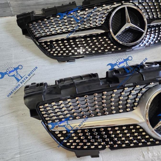 Grill Diamond Mercedes Benz R172 W172 SLK 2011-2015 Grille R172 SLK -Class With Emblem Logo