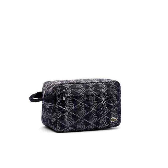 Murah Lacoste Men'S Neocroc Jacquard Motif Toiletry Bag / Clutch - Grey
