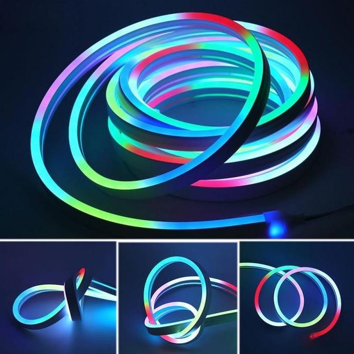 Vinnatsu Lampu Neon Flex LED Neon Flex Running Remote Lampu Strip Led Neon Sign Silikon Lembut Flexi