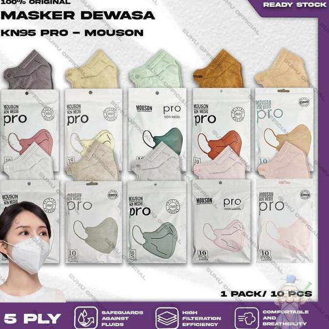 Masker KN95 Mouson 5ply AKL KEMENKES 1Box 50pcs Surgical Premium