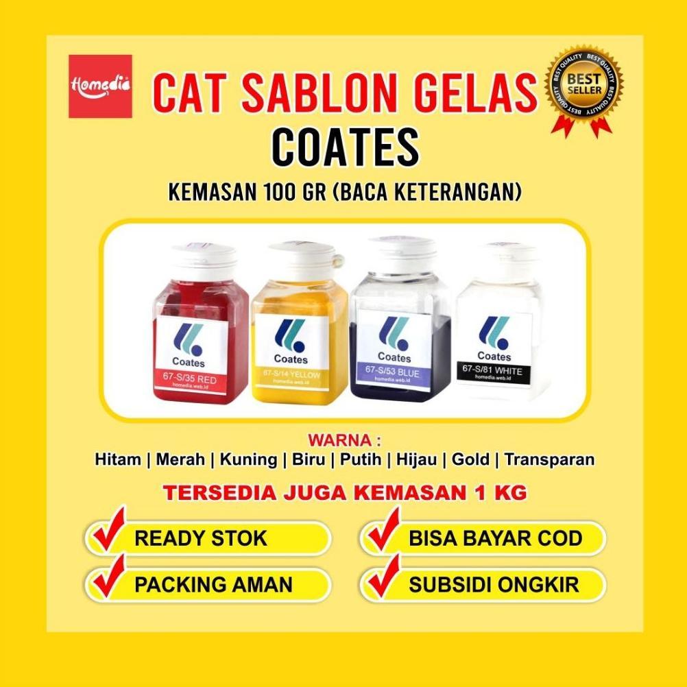 Cat Sablon Gelas Coates Tinta Sablon Gelas Coates 100 Gr