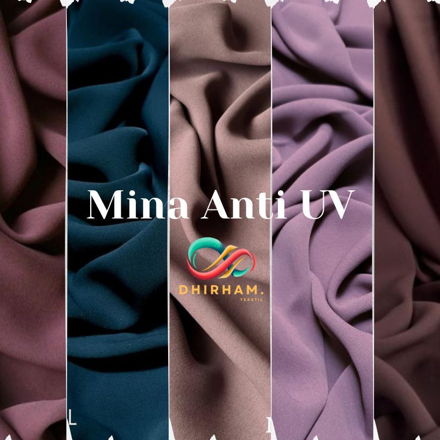 Per50Cm Mina Kain Sultan Anti Uv Upf 80 Kain Premium Warna Polos Lebar 145 Cm