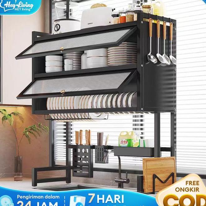 Rak Piring Wastafel Stainless Steel Rak Wastafel Cuci Piring Rak Pengering Piring Rak Dapur Stainles