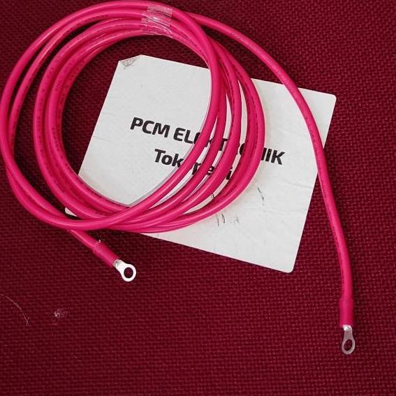 KABEL SKUN GROUNDING M4 RED BAUT 4MM AWG14 14AWG SEKUN RING DIAMETER 4 MM BAUT MERAH AWG GROUND WIRE