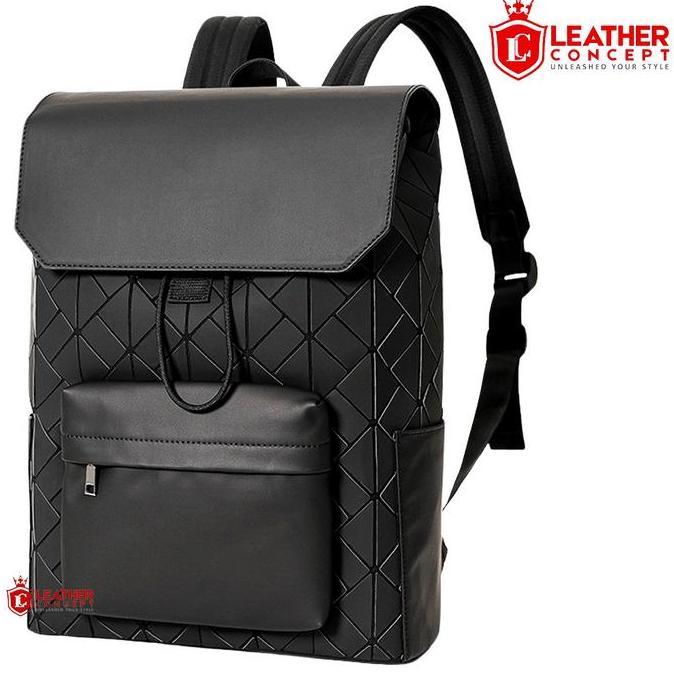 Murah Leather Concept Vincent Tas Ransel Kulit Pria Tas Kulit Cowok Backpack Kulit Pria Hitam Sekola