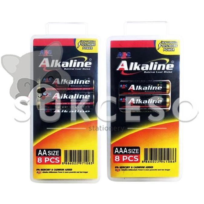 Alkaline Baterai ABC AA / AAA Kemasan Box Isi 8 Murah