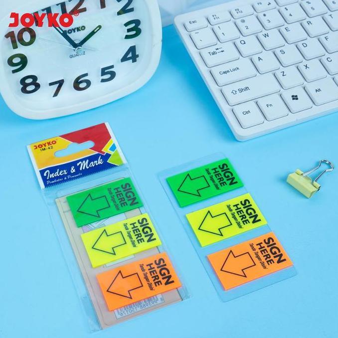 Joyko SIGN HERE Memo Stick Index Notes Sticker "Sign Here" SET Tanda Tangan Disini IM-42