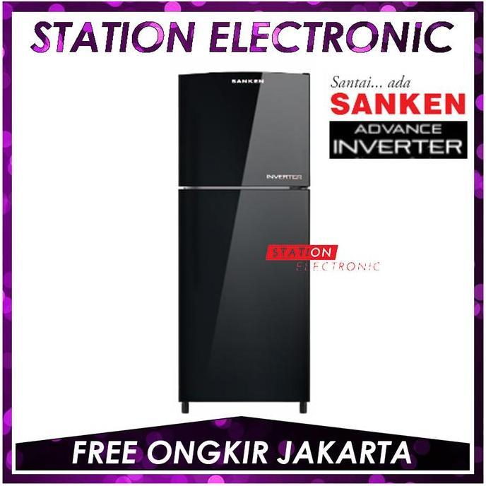 Sanken SK-G250V-BK Kulkas Inverter 2 Pintu 230L No Frost - Premium Grey