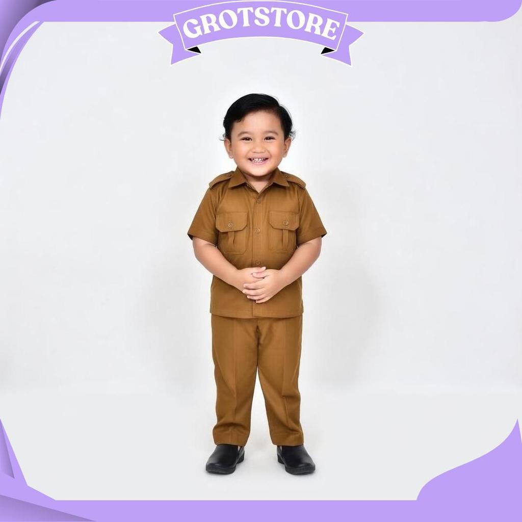 BAJU PROFESI ANAK PNS LAKI LAKI/CELANA SRAGAM PROFESI ANAK GURU KZ Teratas
