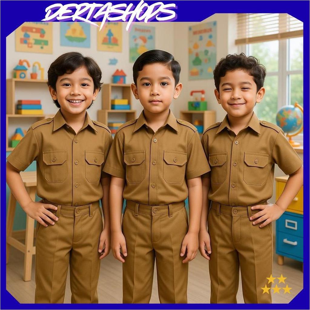 BAJU PROFESI ANAK PNS LAKI LAKI/CELANA SRAGAM PROFESI ANAK GURU KZ Sale