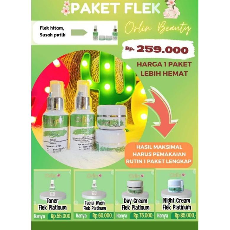 Paket Mencerahkan ampuh/melasma/cream/flek hitam membandel/salep flek hitam/skincare/orlin beauty