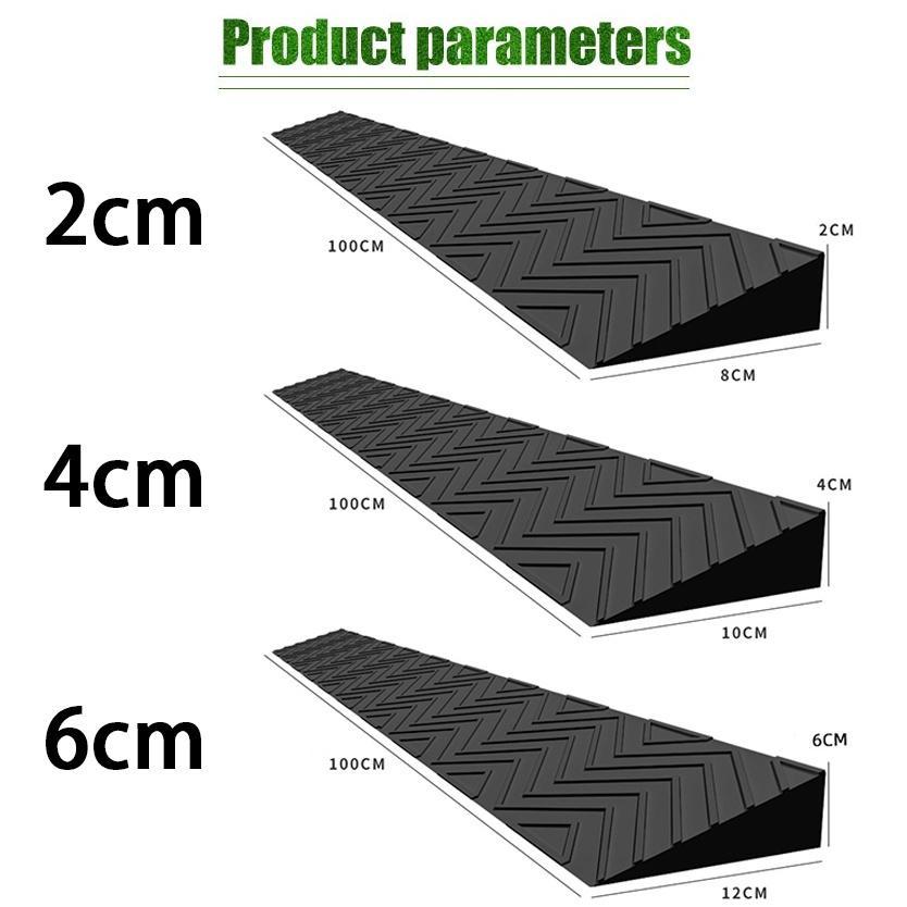 Papan Tanjakan Karet Sepeda Motor / Pijakan Motor Wheelchair Rubber Ramp Ramp Dari Curb Ramp / Tanja