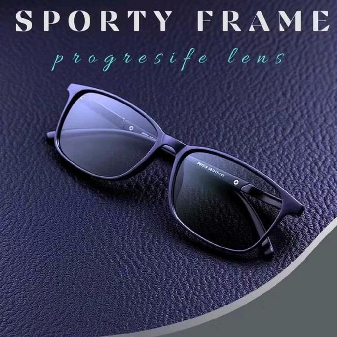 Police Baru Kacamata Progresif Baca Dan Jalan Frame Titanium Model Sporty Double Focus Anti-Radiasi 