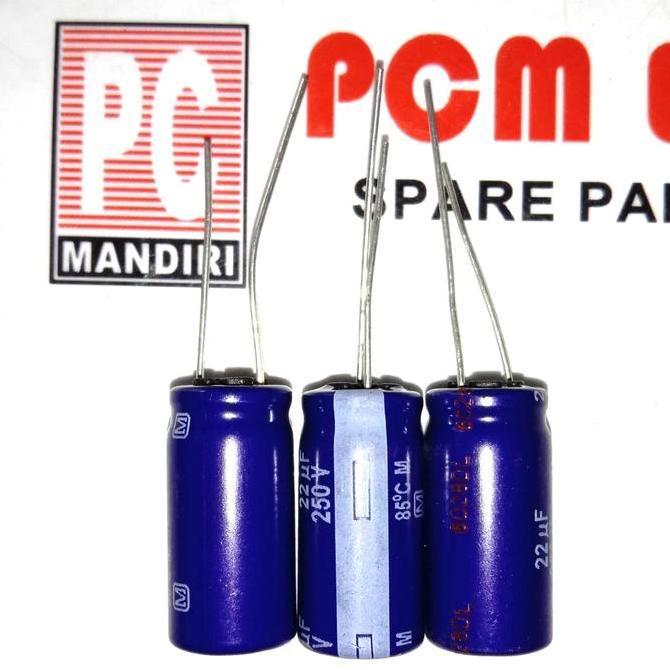 22 250 22UF 250V VOLT ELCO CAPACITOR PANASONIC MATSUSHITA ORIGINAL D'90