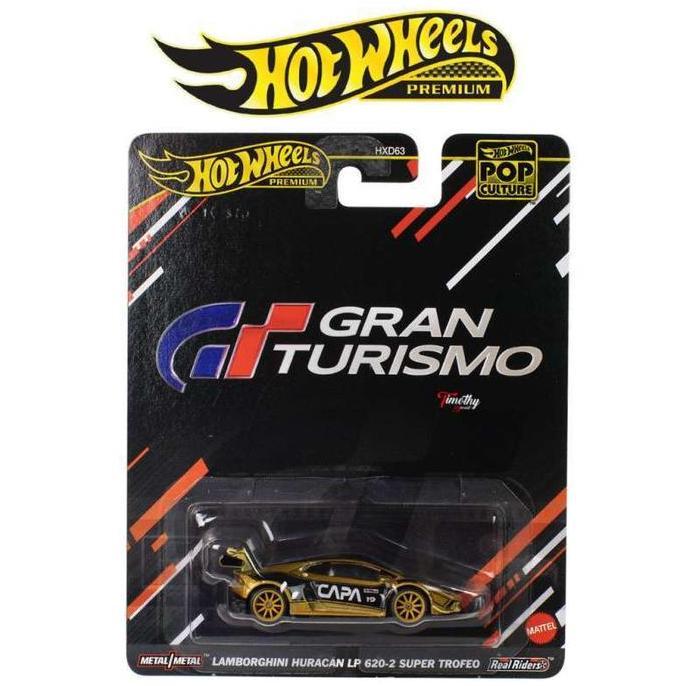 LAMBORGHINI HURACAN LP 620-20 SUPER TROFEO GOLD GRAND TURISMO - HOT WHEELS PREMIUM POP CULTURE HOTWH
