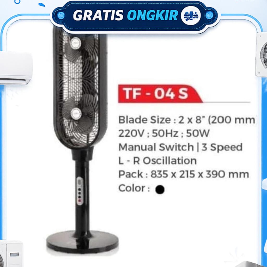 Maspion Tf 04 S Tower Fan 8 Inci Hemat Listrik - Garansi Resmi