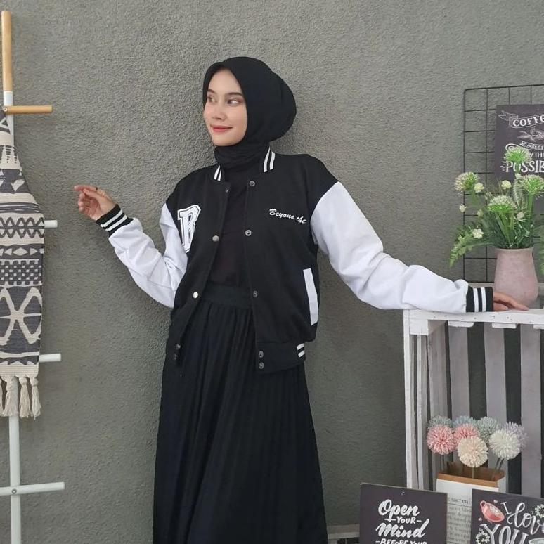 Diskon Jaket Varsity Croope Baseball B Beyond | Jaket Baseball | Jaket Wanita Korea