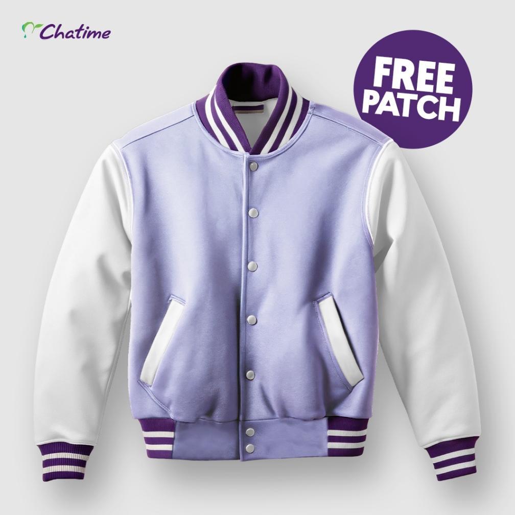 Free Ongkir Varsity Chatime Free Patch Warna Ungu