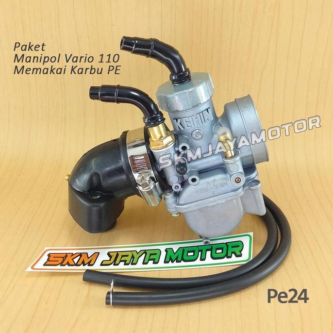 PAKET MANIPOL VARIO 110 BAHAN KARET MEMAKAI KARBU PE24, PE26, PE28 READY