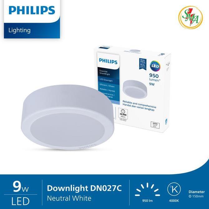 Zaito- Lampu Downlht Philips Dn7C Led 9 Tt Outbow Bulat